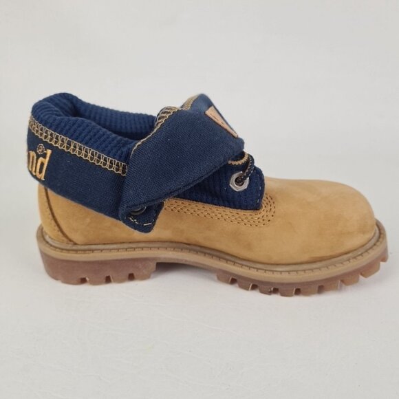 Timberland Roll Top Thermal Little Kids Boots Wheat Leather - Picture 3 of 9